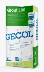 Mortero fluido, Grout 100 de Gecol. Saco 25 kg
